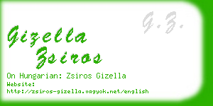 gizella zsiros business card